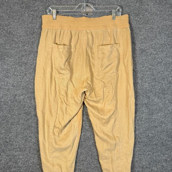 Quince Pants Womens Large Beige Khaki Cargo Joggers Tencel Stretch Flaw - Picture 9 of 13